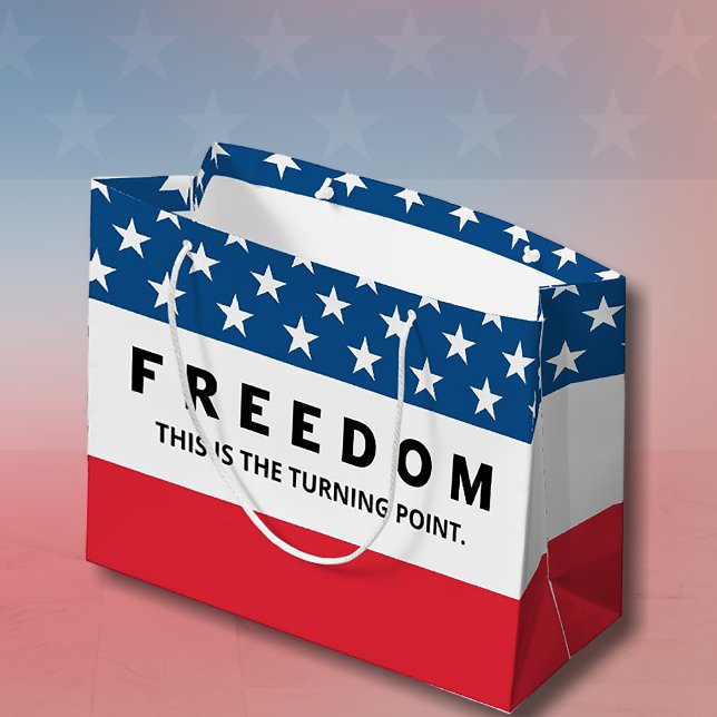 Freedom A True Patriot Large Gift Bag (Creator Uploaded)