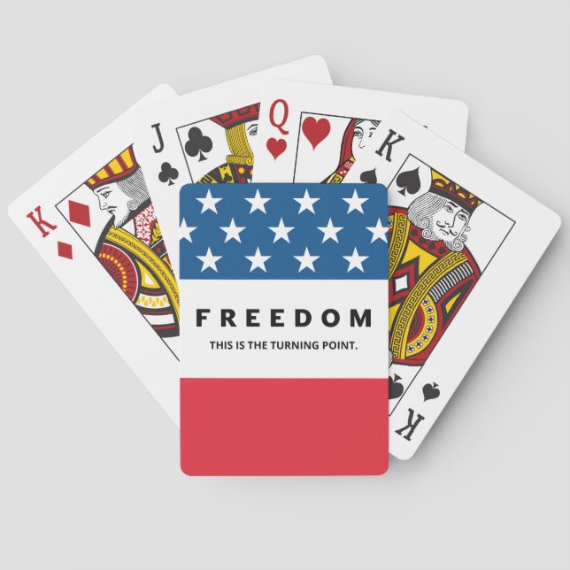 Freedom A True Patriot Playing Cards (Back)