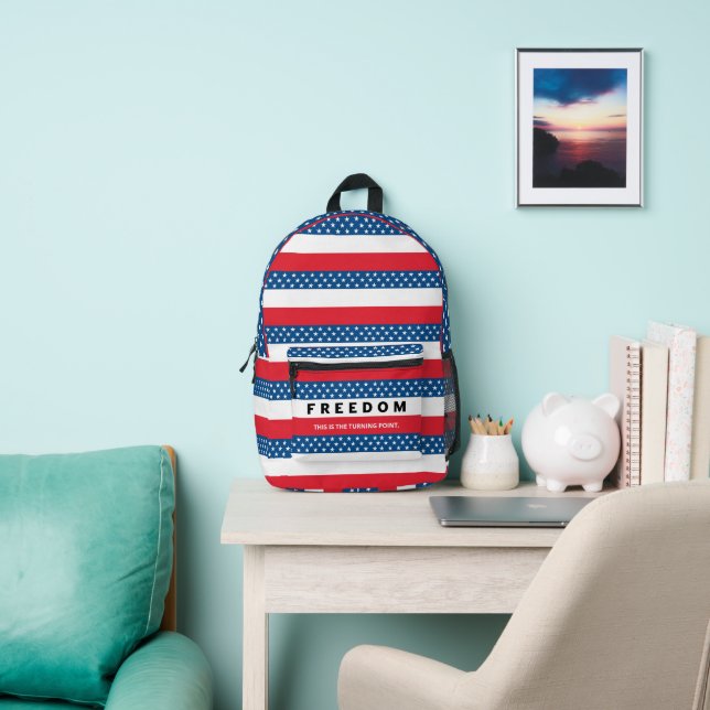 Freedom A True Patriot Printed Backpack (Insitu)