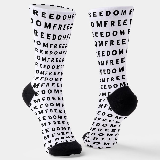 Freedom A True Patriot Socks (Angled)
