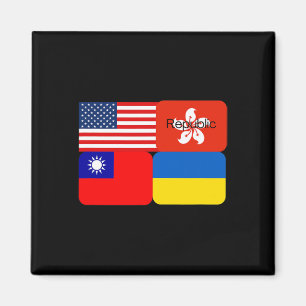 Freedom Alliance Usa Hong Kong Republic Taiwan Ukr Magnet