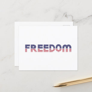 Freedom American Flag for Patriotic & Liberty Gift Postcard