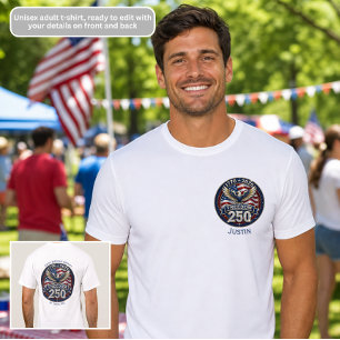 Freedom America's 250th Anniversary Patriotic T-Shirt