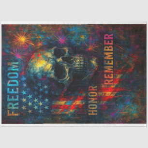 Freedom and Honour in Neon Decoupage Paper – Bold