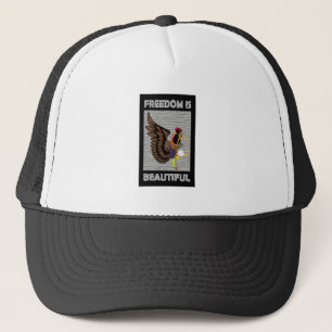 FREEDOM AND REFERSHING DESIGN WITH BIRDS FLYING TRUCKER HAT