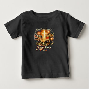 Freedom Anthem Vinyl Cross Baby T-Shirt