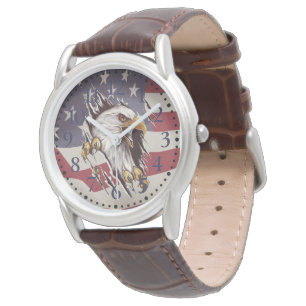 Freedom Bald Eagle American Flag Watch