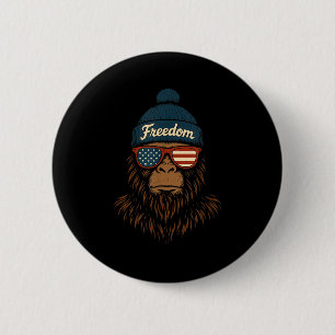 Freedom bigfoot usa sunglasses beanie patriotic 4t 6 cm round badge