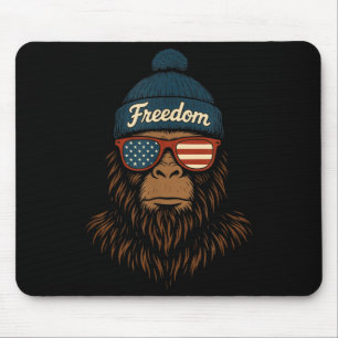 Freedom bigfoot usa sunglasses beanie patriotic 4t mouse pad