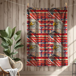 Freedom Blanket Eagle and Flag for Independence