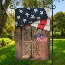 Freedom Boots Garden Flag,Veterans Day