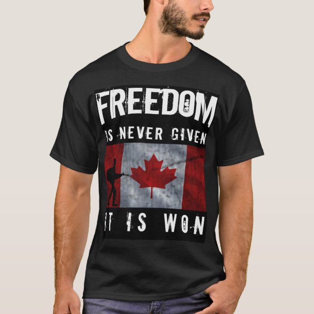 Freedom Canadian T-Shirt design. (Front)