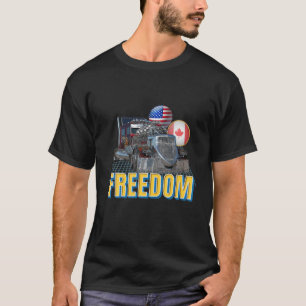 Freedom Convoy 2022 America Canada Flag Support Tr T-Shirt