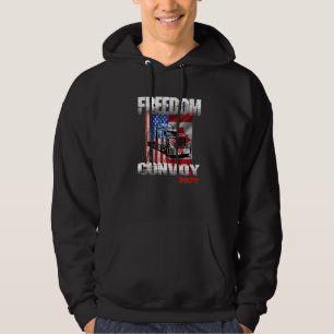 Freedom Convoy 2022 American Canadian Flag Support Hoodie