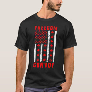 Freedom Convoy 2022 American Canadian Truck Driver T-Shirt