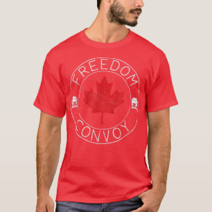 Freedom Convoy 2022 Canadian Maple Leaf Trucker T-Shirt
