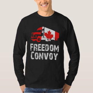 Freedom Convoy 2022  For Canadian Truckers Flag T-Shirt