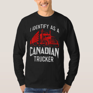 Freedom Convoy 2022 I Identify As Canadian Trucker T-Shirt