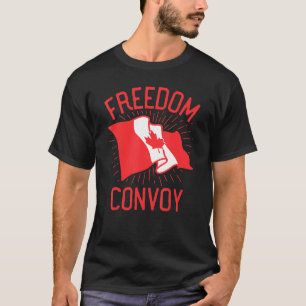 Freedom Convoy 2022 Truckers Usa America Canada Fl T-Shirt