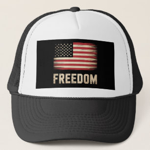 Freedom Costume for Men Women Patriotic Trucker Hat
