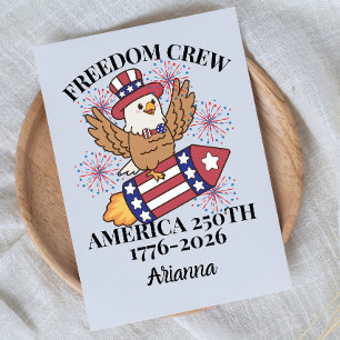 Freedom crew 250th Anniversary 4th of July Postcard