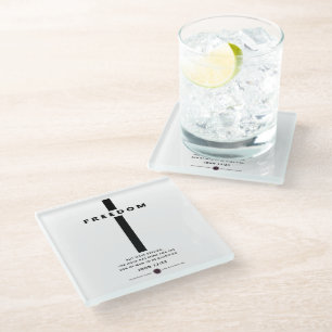 Freedom Cross Glass Coaster