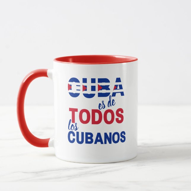 Freedom Cuba es de todos los cubanos Mug (Left)