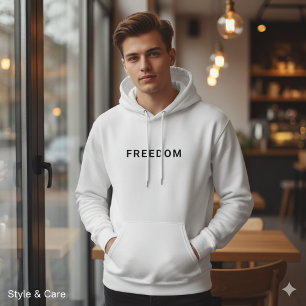 Freedom Custom Text Stylish Casual Wear Hoodie