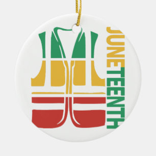 Freedom Day Vest Coworker Swagazon Associate Junet Ceramic Ornament