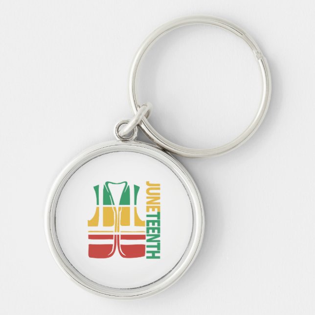Freedom Day Vest Coworker Swagazon Associate Junet Key Ring (Front)