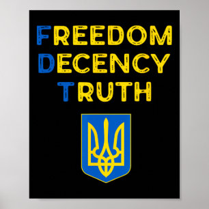 Freedom Decency Truth Bold Values Statement Slava Poster