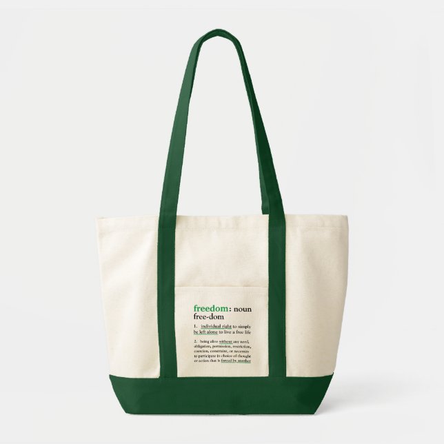 Freedom defined tote bag (Front)