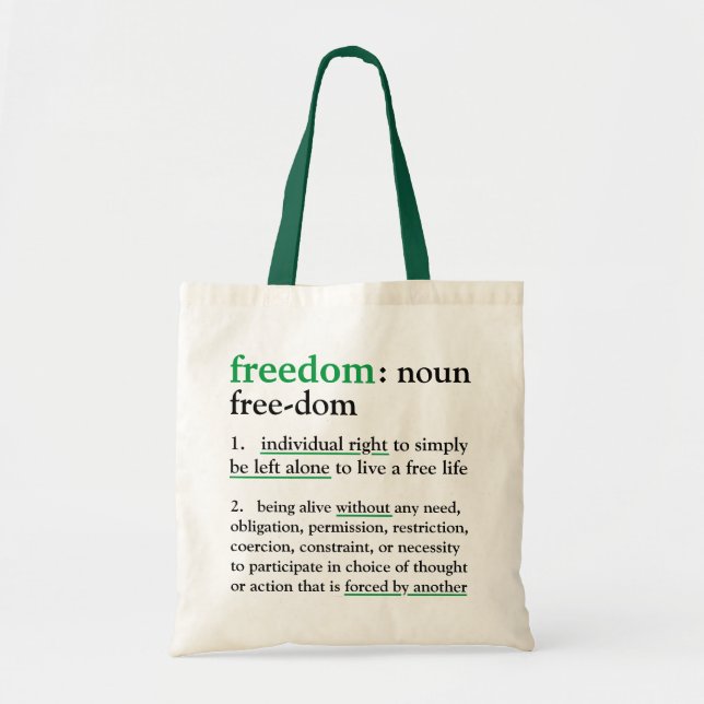 Freedom defined tote bag (Front)