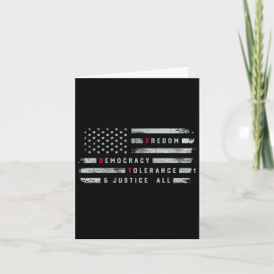 Freedom Democracy Tolerance Justice All Subtle Res Card