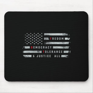 Freedom Democracy Tolerance Justice All Subtle Res Mouse Pad