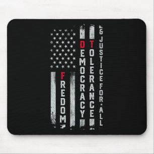 Freedom Democracy Tolerance Justice All Subtle Res Mouse Pad