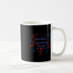 Freedom Democracy Truth 4th Of July Coquette Bow P Coffee Mug
