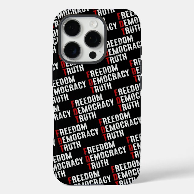 Freedom Democracy Truth Case-Mate iPhone Case (Back)