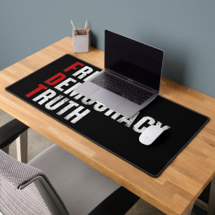 Freedom Democracy Truth Desk Mat