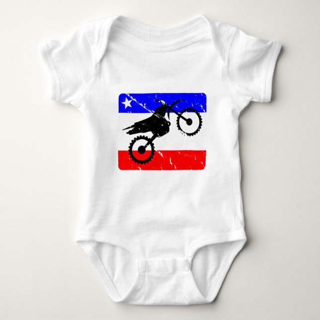 Freedom Dirt-Bike APPAREL Baby Bodysuit (Front)