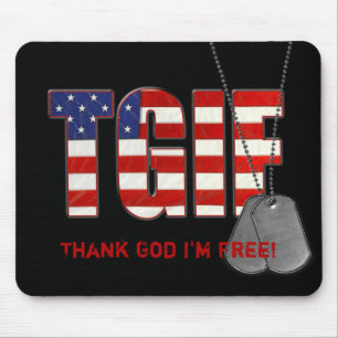 Freedom Dog Tags Mouse Pad