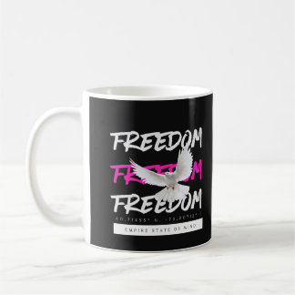 Freedom Dove Urban Typography Coffee Mug