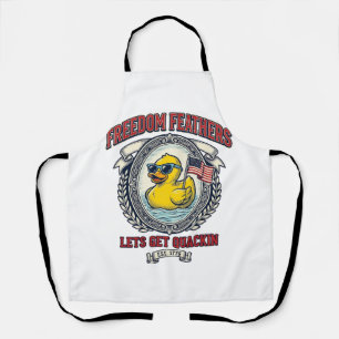Freedom Duck Vintage Patriotic Humour Apron