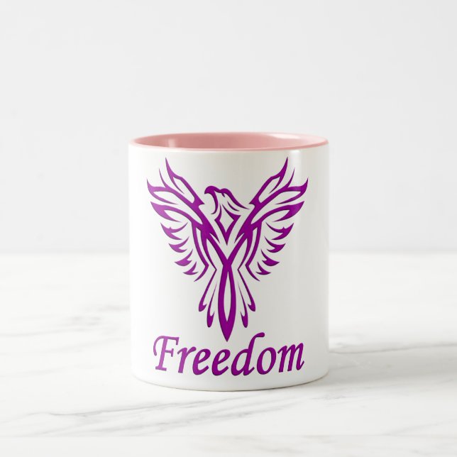 Freedom Eagle mug - choose style & colour (Center)