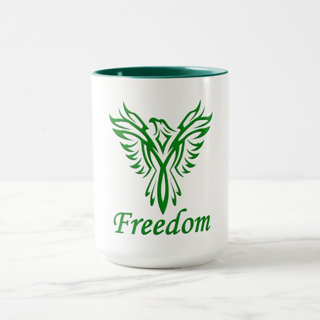 Freedom Eagle mug - choose style & colour (Center)