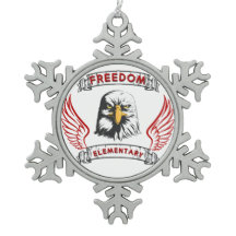 "Freedom Eagles: Soaring Holiday Ornament"