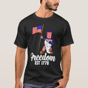 Freedom EST 1778  Women America Flag Love 1 T-Shirt