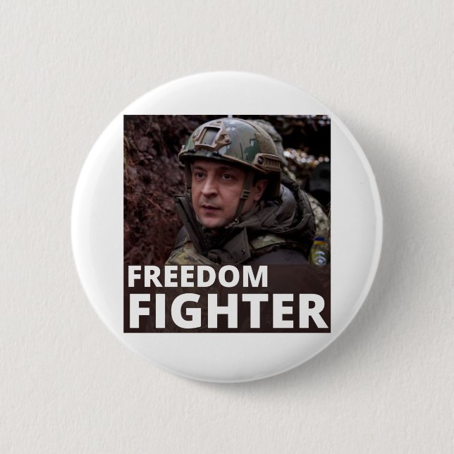 FREEDOM FIGHTER 6 CM ROUND BADGE (Front)