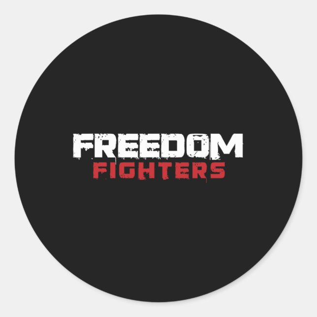 Freedom Fighter Resistance Movement 4th July Indep Classic Round Sticker (Front)
