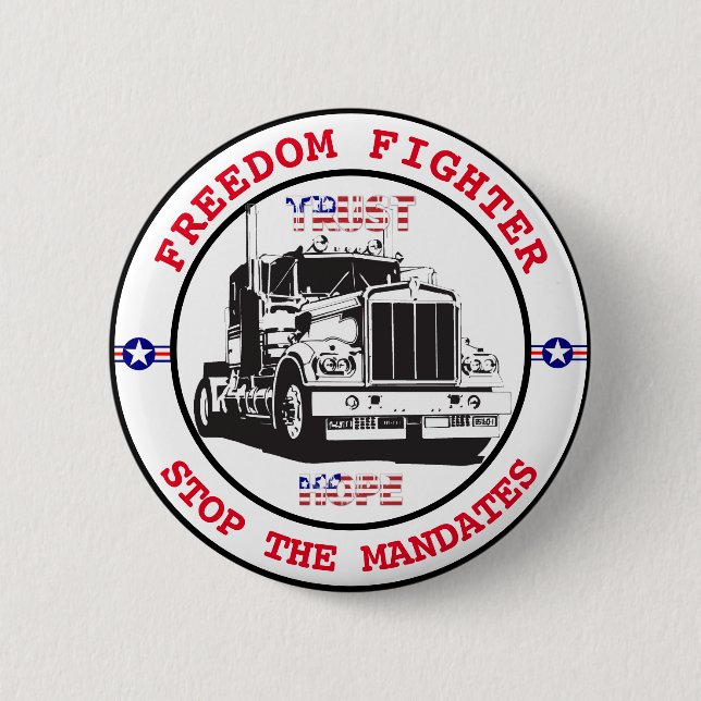 Freedom Fighter Semi 6 Cm Round Badge (Front)